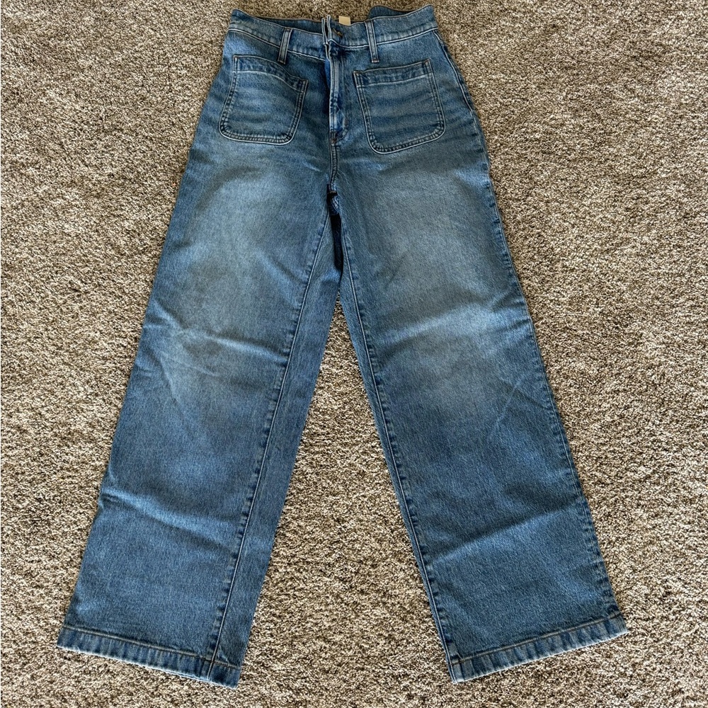 Madewell The Perfect Vintage Patch Pocket Wide Leg Jean - Size 28